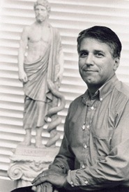 Young Picture of Michael Tierra by Statue