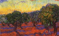Olive Grove at Sunset by Vincent van Gogh