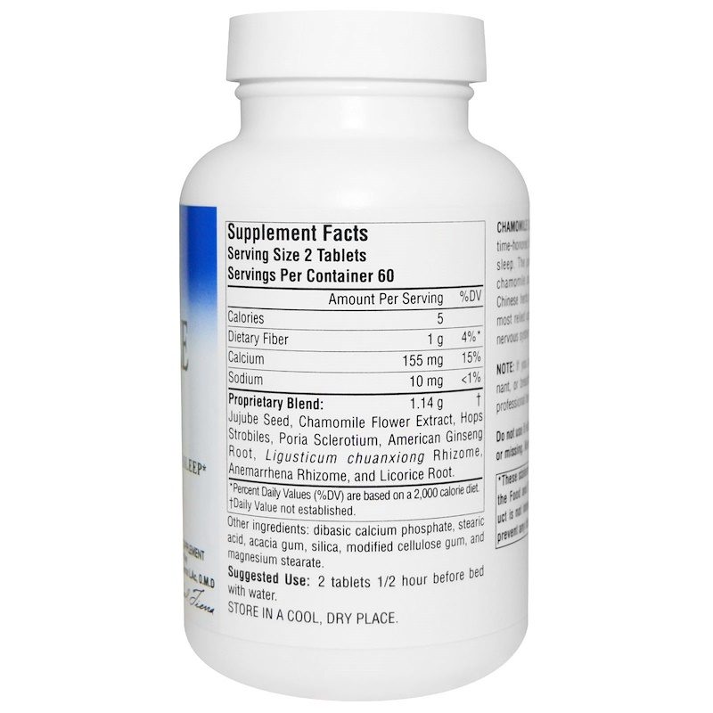 Chamomile Sleep 570mg 120 Tablets Supplement Facts