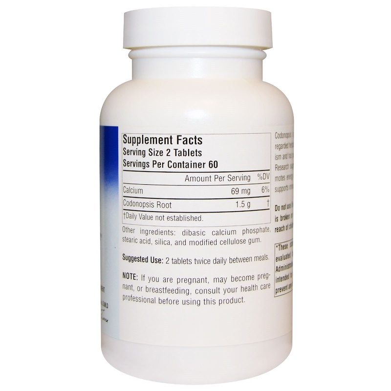 Codonopsis 750mg 120 Tablets Supplement Facts