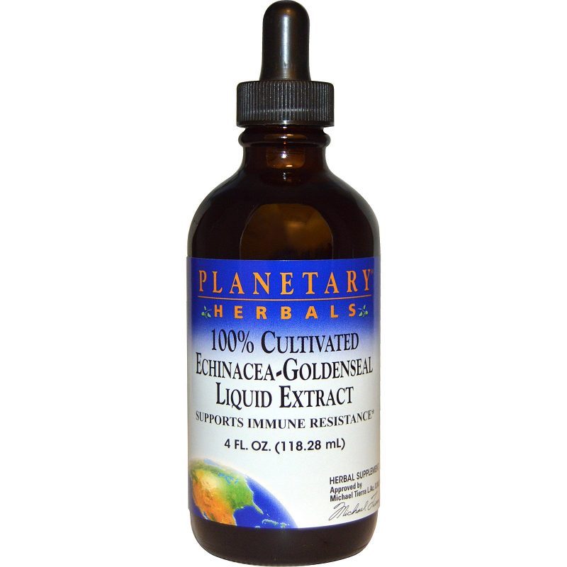 Echinacea-Goldenseal Liquid Extract 100% Cultivated 4 Fl. Oz.