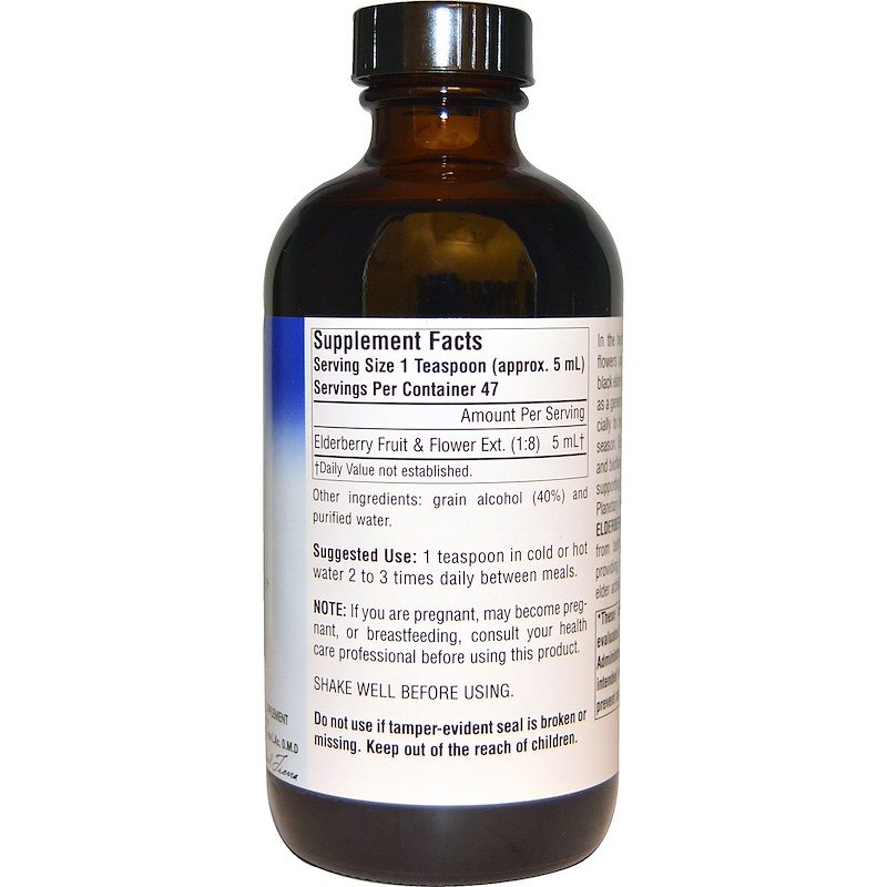 Elderberry Fluid Extract Full Spectrum 8 Fl. Oz. Supplement Facts