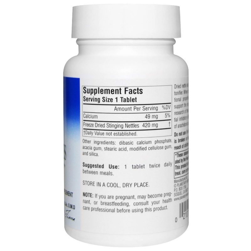 Freeze Dried Stinging Nettles 420mg 120 Tablets Supplement Facts