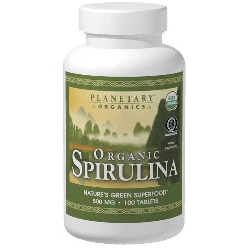 Organic Spirulina 500mg 100 Tablets