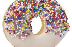 A frosted donut